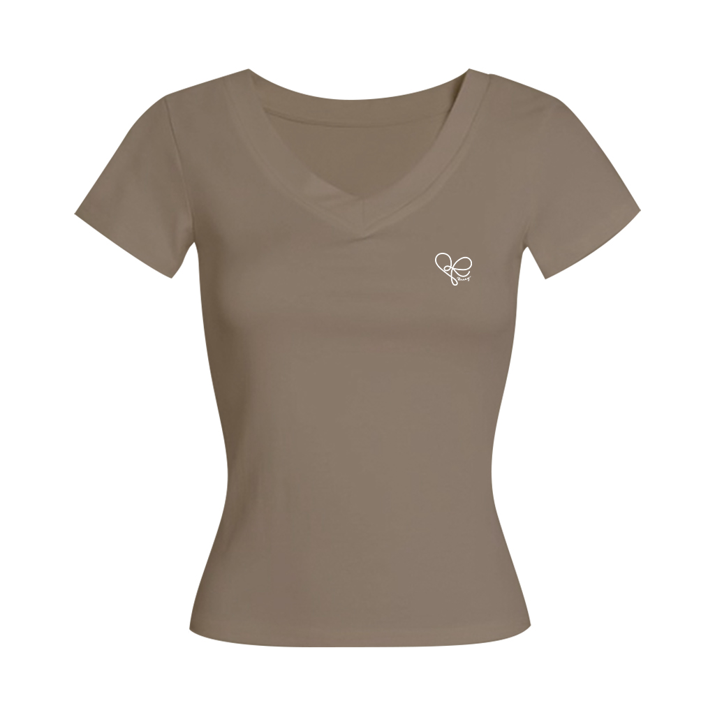 Áo thun nữ cổ tim ôm body Beezy 2489 form ôm 100% Visco dễ phối đồ thoáng mát thấm hút mồ hôi size S M L_thumbnail_12