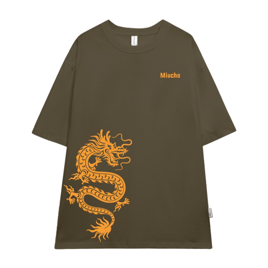 Áo phông Tết 2024 in hình rồng màu đỏ local brand form rộng ATD896 Miucho Man tay ngắn vải cotton cổ tròn in mix_thumbnail_6