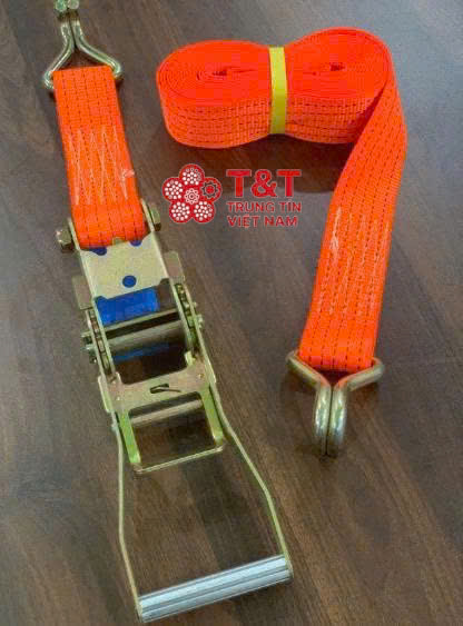 Bộ tăng đơ chằng hàng bản 50mm tải trọng 3 tấn  dài 6 mét cáp thép