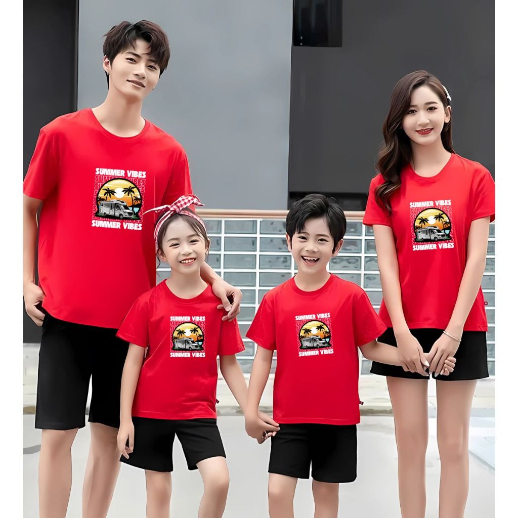 Áo phông gia đình in hình Summer - Áo thun đồng phục gia đình 3-4-5 người - Loza GĐ3034_thumbnail_2