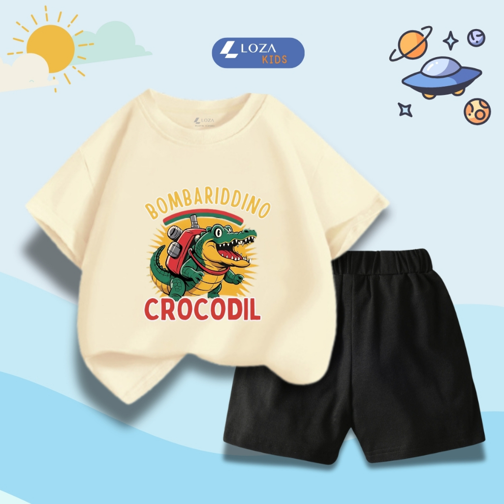 Bộ đồ bé trai in hình 'BOMBARIDDINO CROCODIL' - Loza Kids SB415_thumbnail_9
