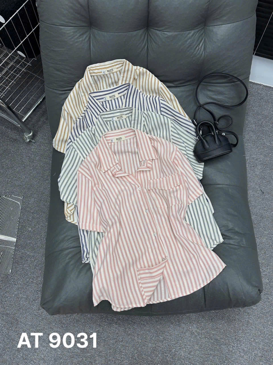 Áo sơ mi sọc có túi kiểu bigsize AT9031 dành cho nàng béo mập từ 55-90kg