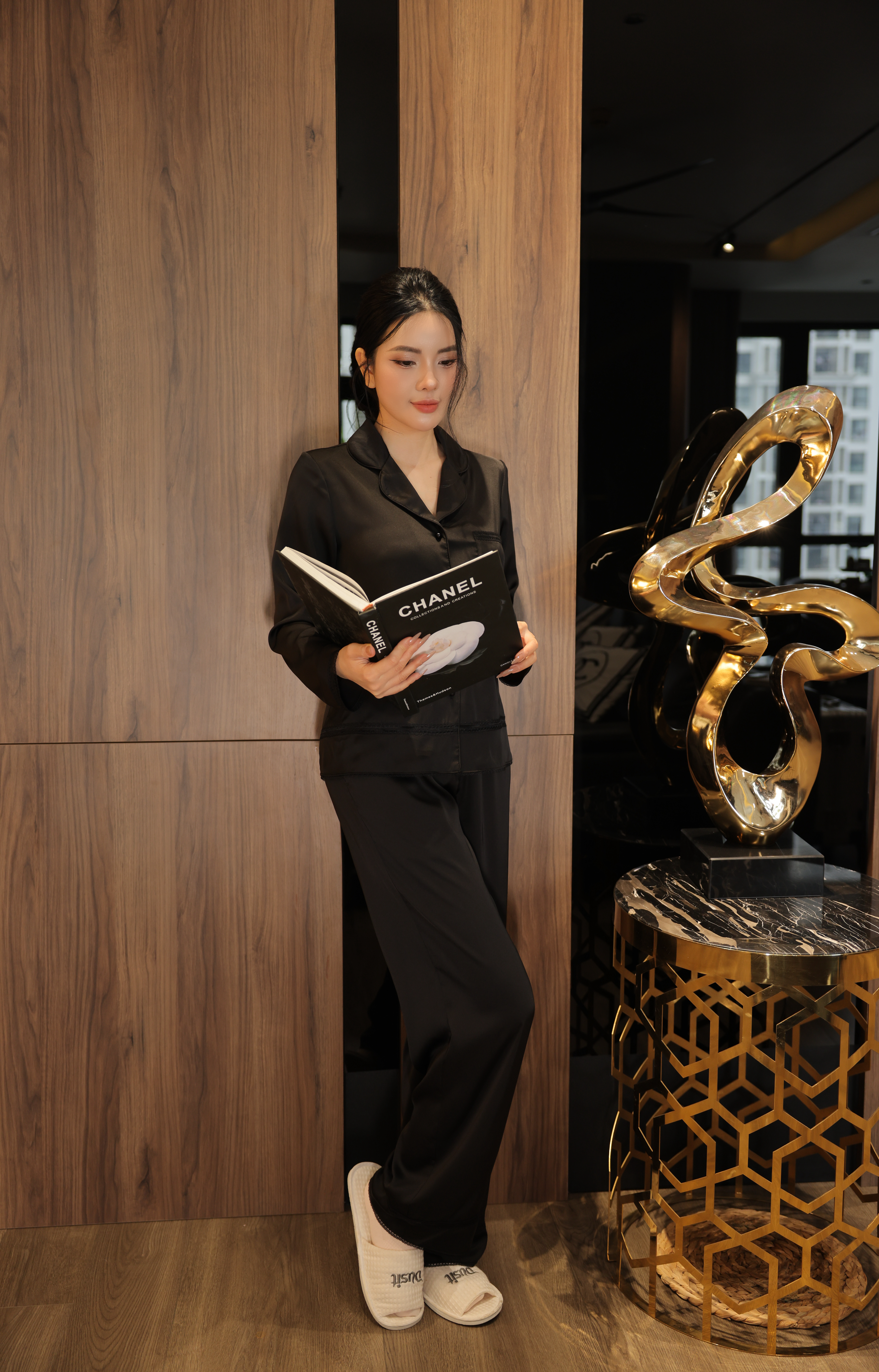 Bộ Lụa Áo Dài Tay, Quần Dài BN649_thumbnail_6