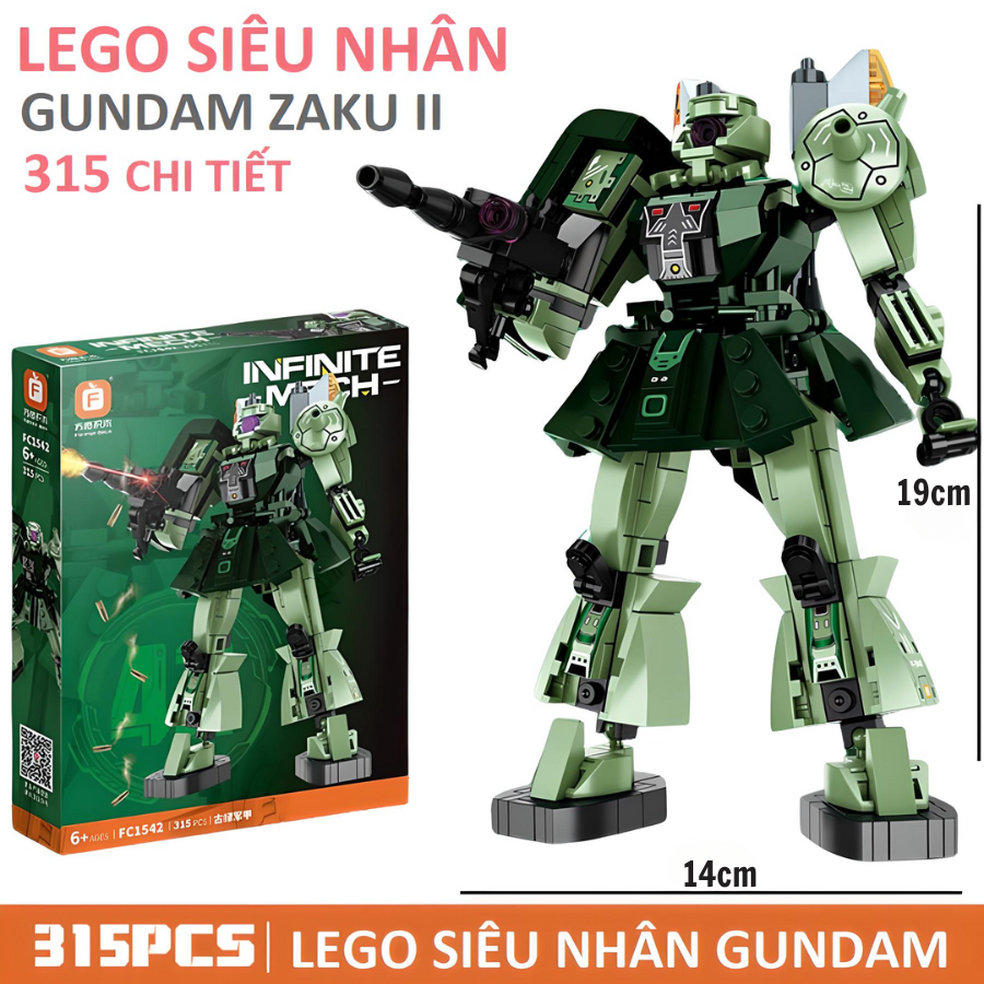 LEGO Mô hình lắp ghép 𝐒𝐢𝐞̂𝐮 𝐍𝐡𝐚̂𝐧 GUNDAM 300 chi tiết_thumbnail_13
