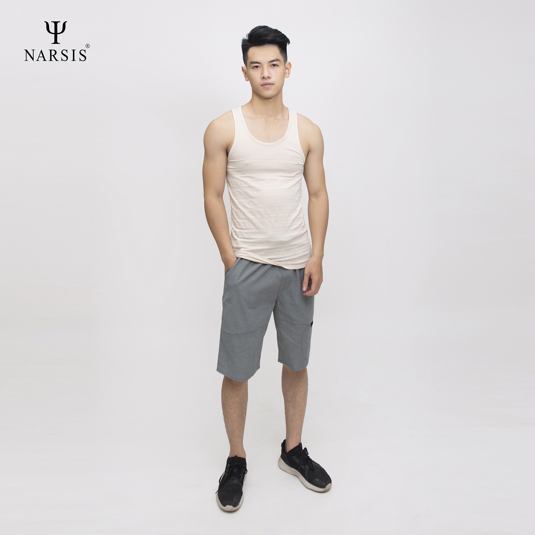 ÁO MAY Ô NAM D4043 NARSIS VẢI COTTON MỀM MẠI, CO GIÃN TỐT, VẢI THOẢI MÁI VẬN ĐỘNG, HÚT ẨM TỐT_thumbnail_2