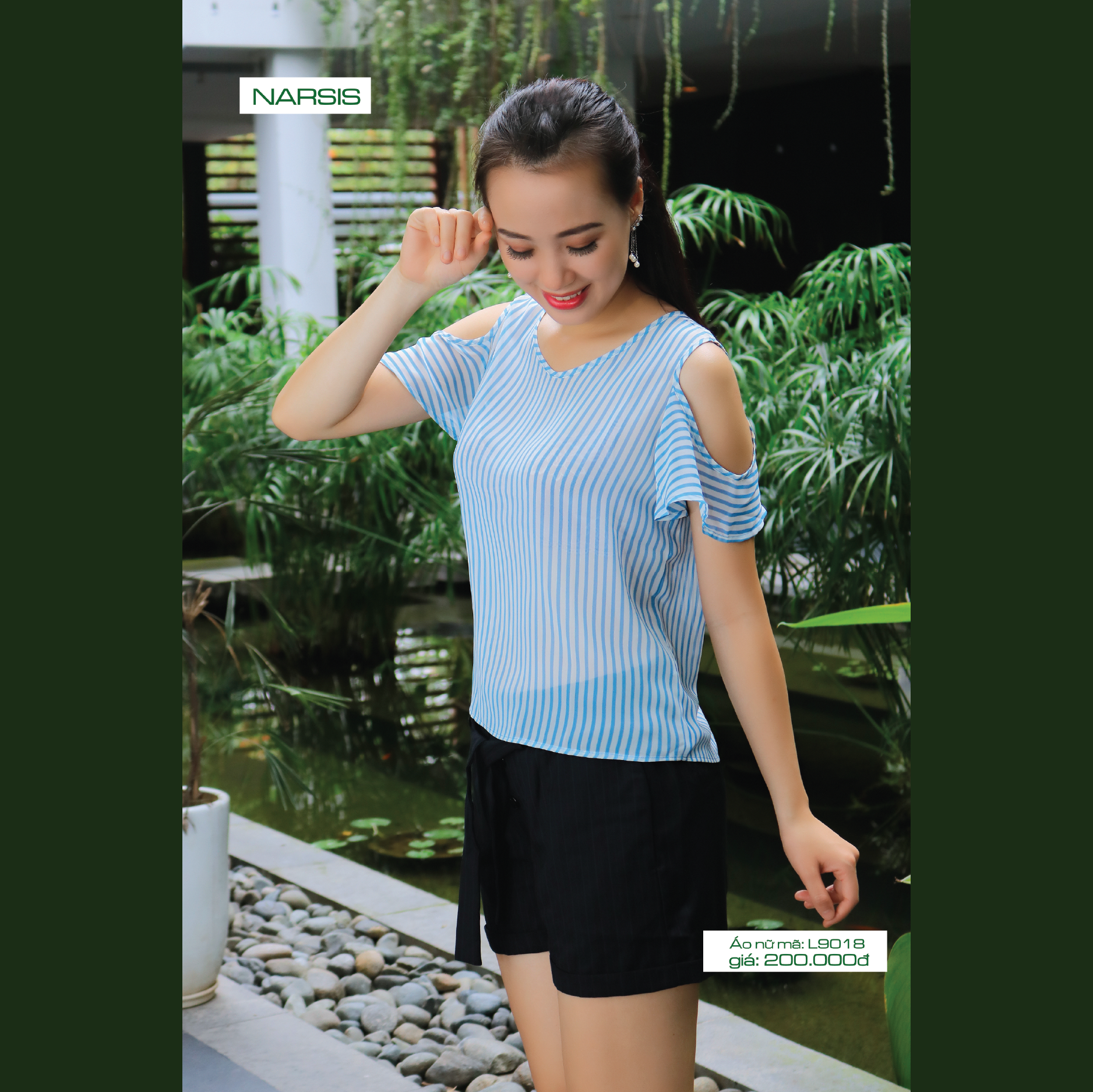 ÁO KIỂU NỮ L9018 NARSIS CHẤT LIỆU THOÁNG MÁT, DỄ CHỊU, THOẢI MÁI CẢ NGÀY, DỄ VẬN ĐỘNG