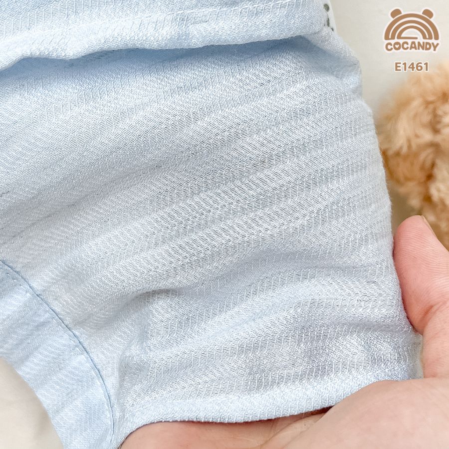 Áo cộc sơ mi kẻ XANH túi ốp ngực cách điệu_thumbnail_5