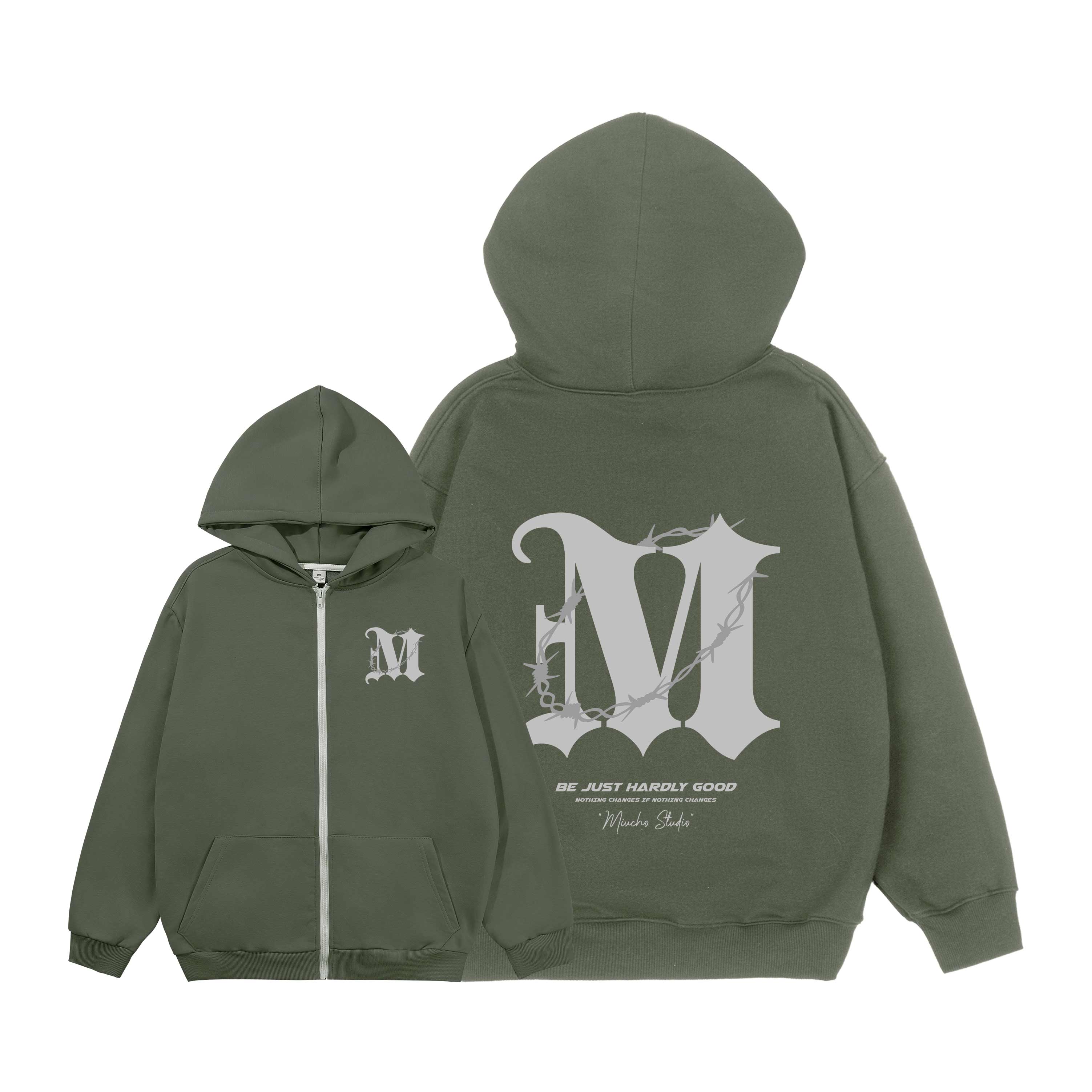 Áo hoodie zip nam local brand form rộng HZD1583 Miucho Club vải nỉ chân cua dày dặn mũ rộng in mix_thumbnail_9