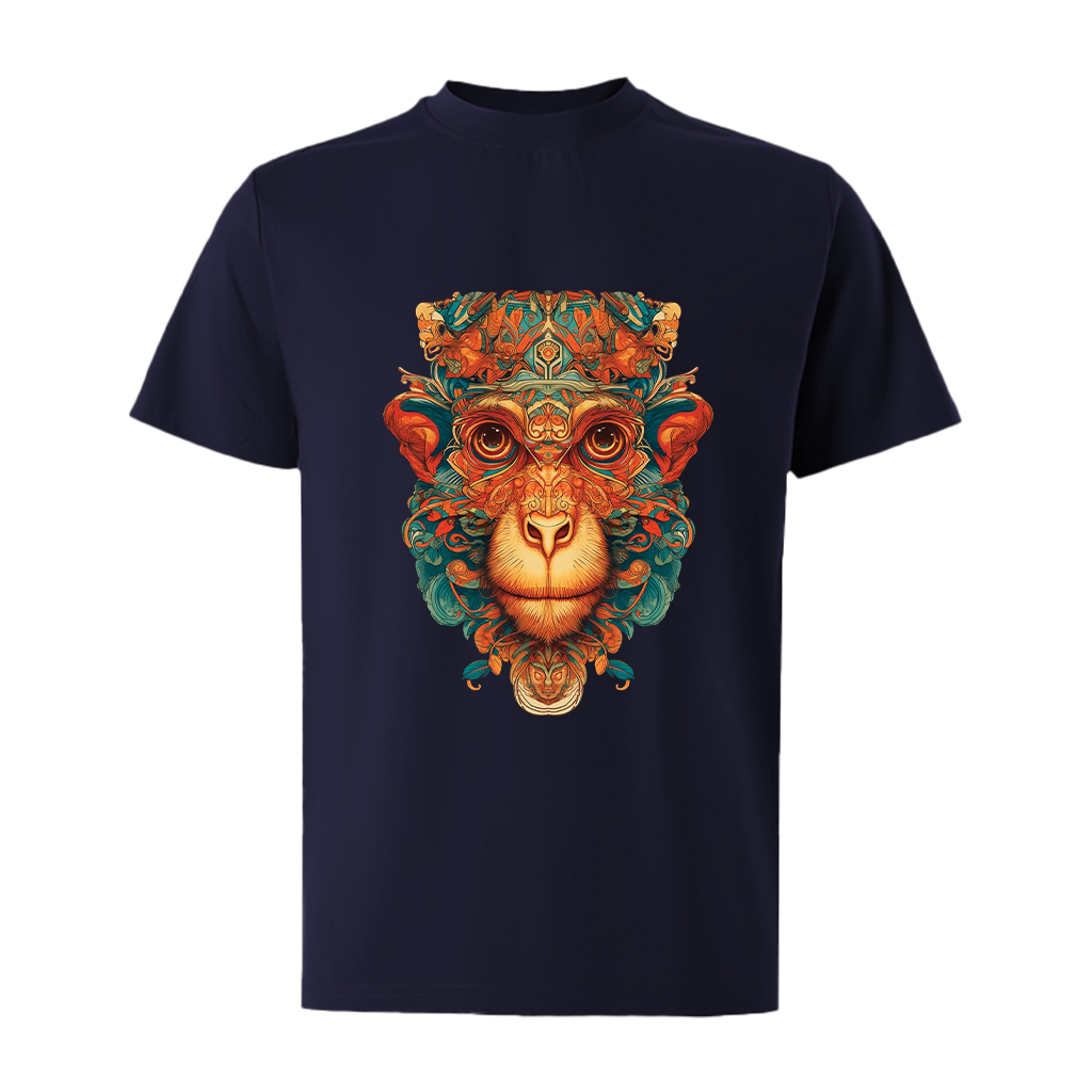 Áo thun nam form rộng ATD485 12 con giáp tuổi thân ( tuổi khỉ) Miucho Iconic cotton cổ tròn in graphic_thumbnail_13