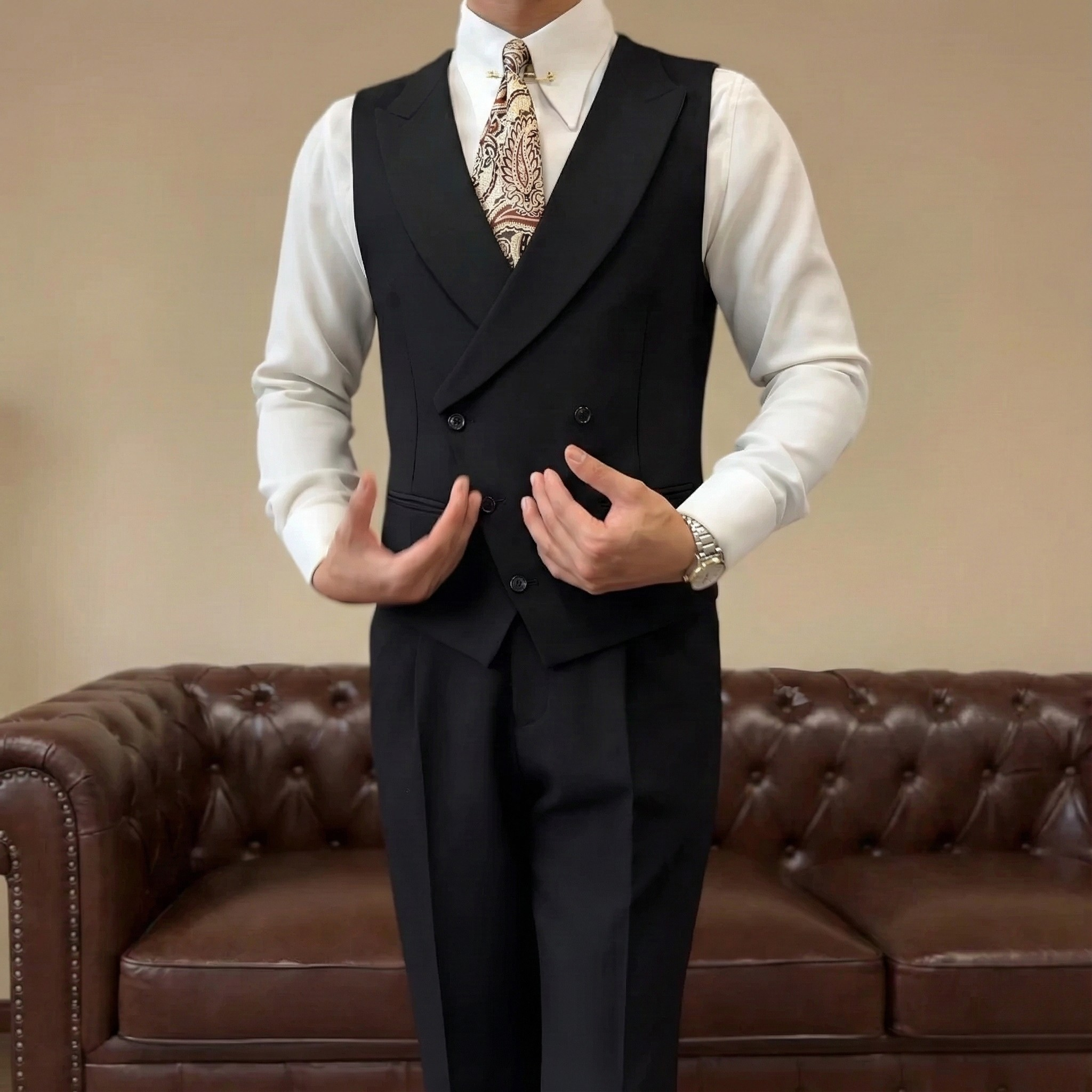 Blazer Milano Đen Thường_thumbnail_3