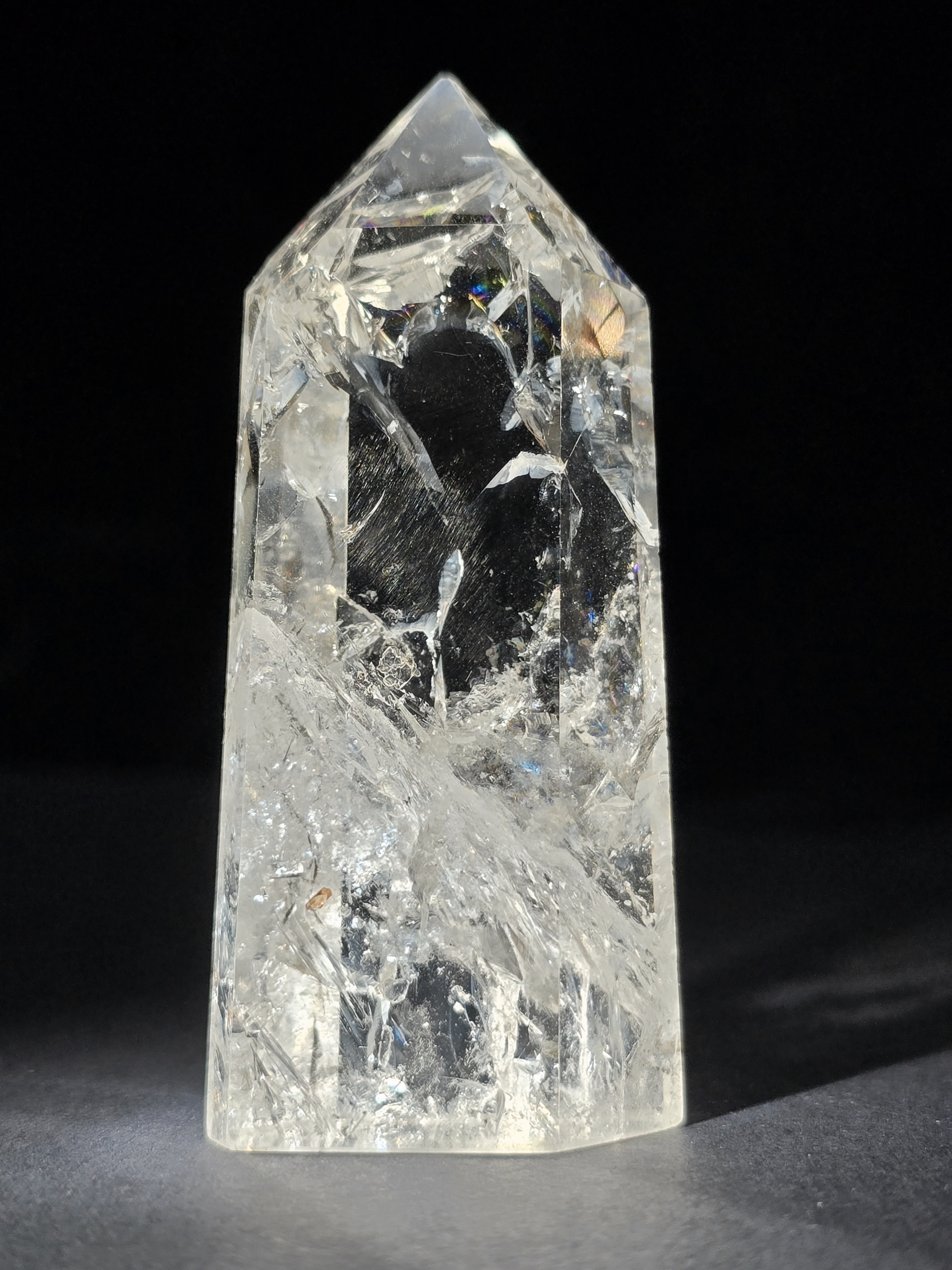 Trụ Thạch Anh Trắng Nổ / Crackle Quartz (CÓ XỬ LÍ NHIỆT) - Brazil_thumbnail_6