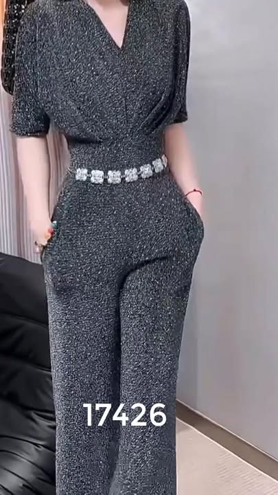 17426-Set Jum màu kim tuyến bạc sang chảnh (thun kim tuyến)