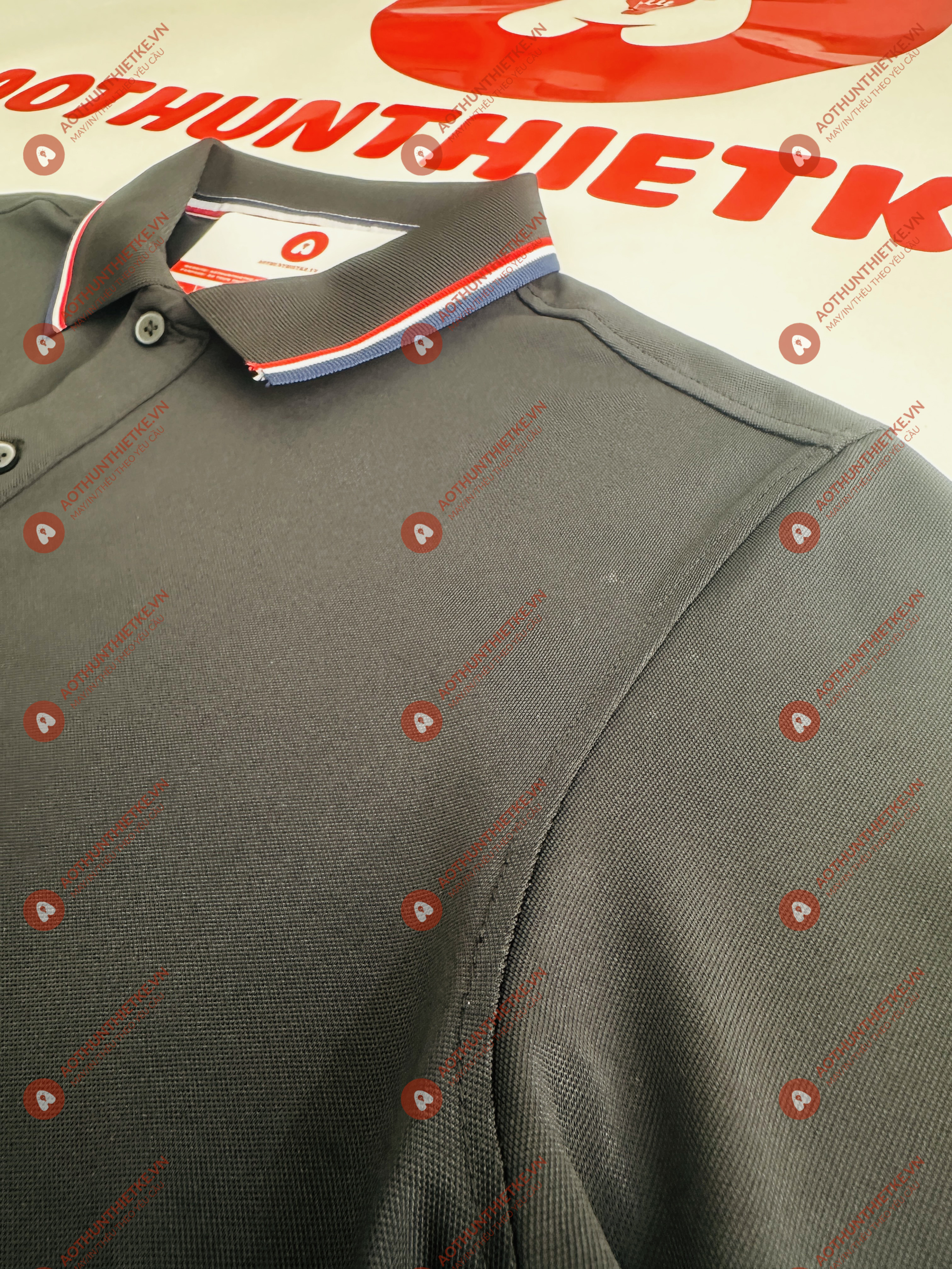 Áo Đồng Phục Polo 3 Sọc Đen_thumbnail_1