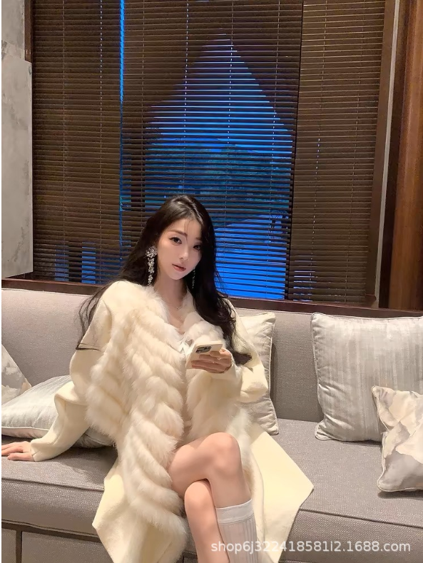 Áo Khoác Lông Cáo Mềm Mại Dáng Suông Sang Trọng- Free Size_thumbnail_7