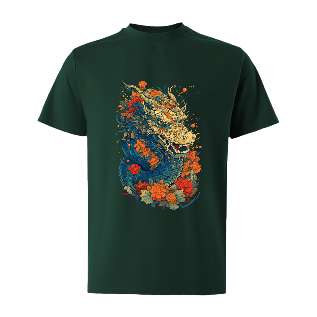 Áo thun nam form rộng 12 con giáp tuổi Thìn ATD481 Miucho Iconic cotton cổ tròn in graphic_thumbnail_18