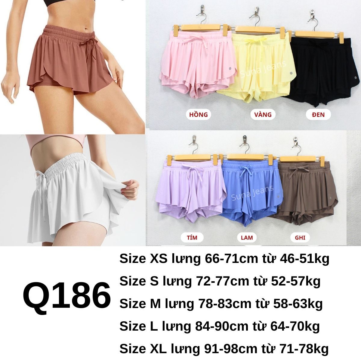 Q186- QUẦN ĐÙI VÁY THỂ THAO