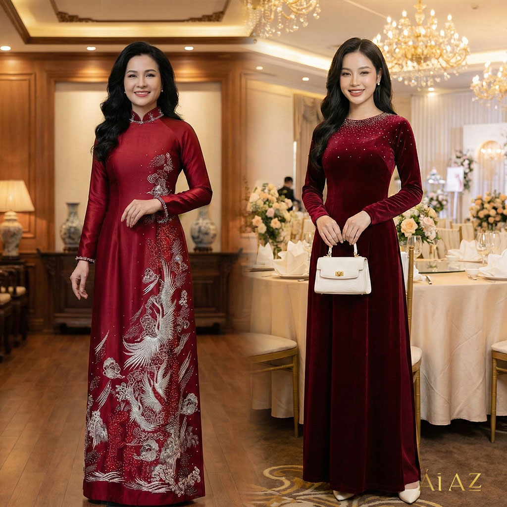 Nên chọn áo dài truyền thống hay cách tân cho mẹ trong lễ cưới?