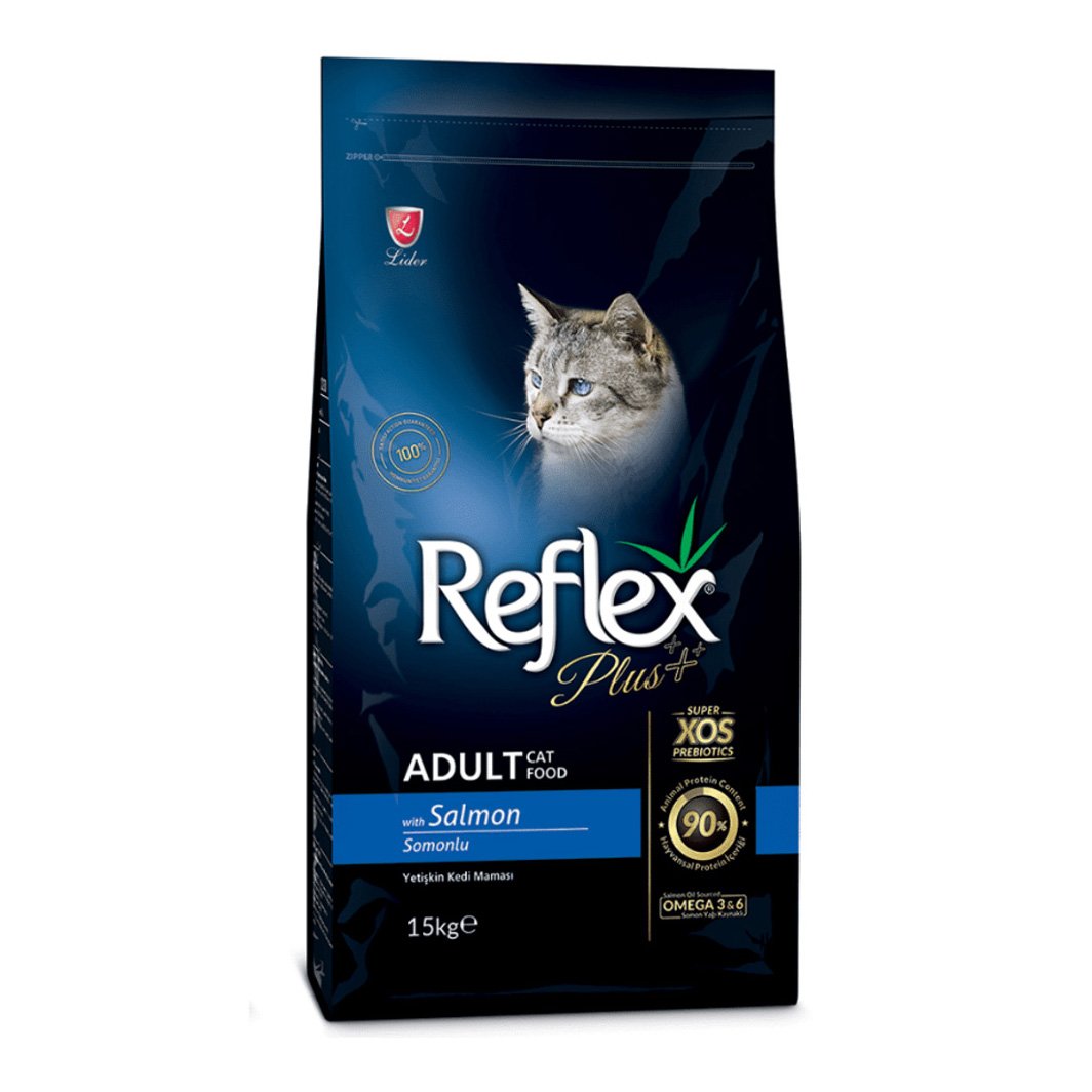 Thức ăn mèo REFLEX PLUS ADULT CAT FOOD SALMON (Cá hồi) 15KG