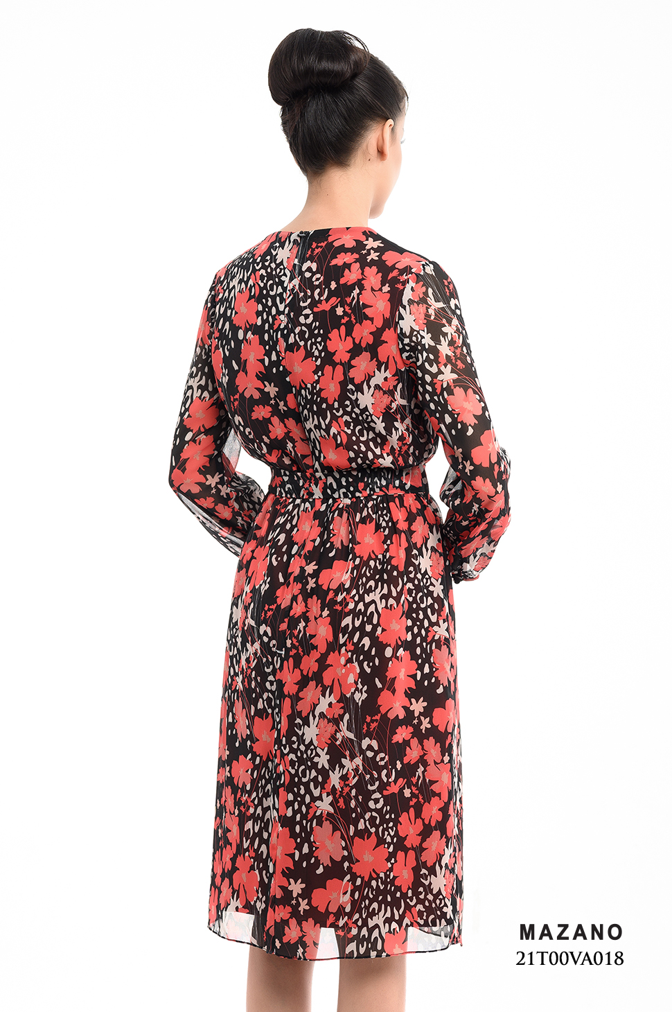 Đầm Họa Tiết Thắt Đai Cổ V_thumbnail_3