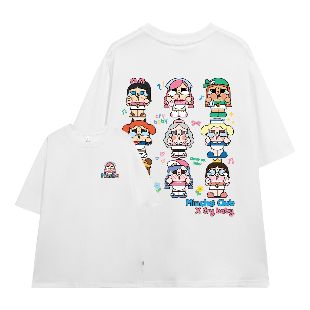 Áo thun CRY BABY nhiều màu ATD1334 Miucho form rộng vải cotton in mix_thumbnail_7