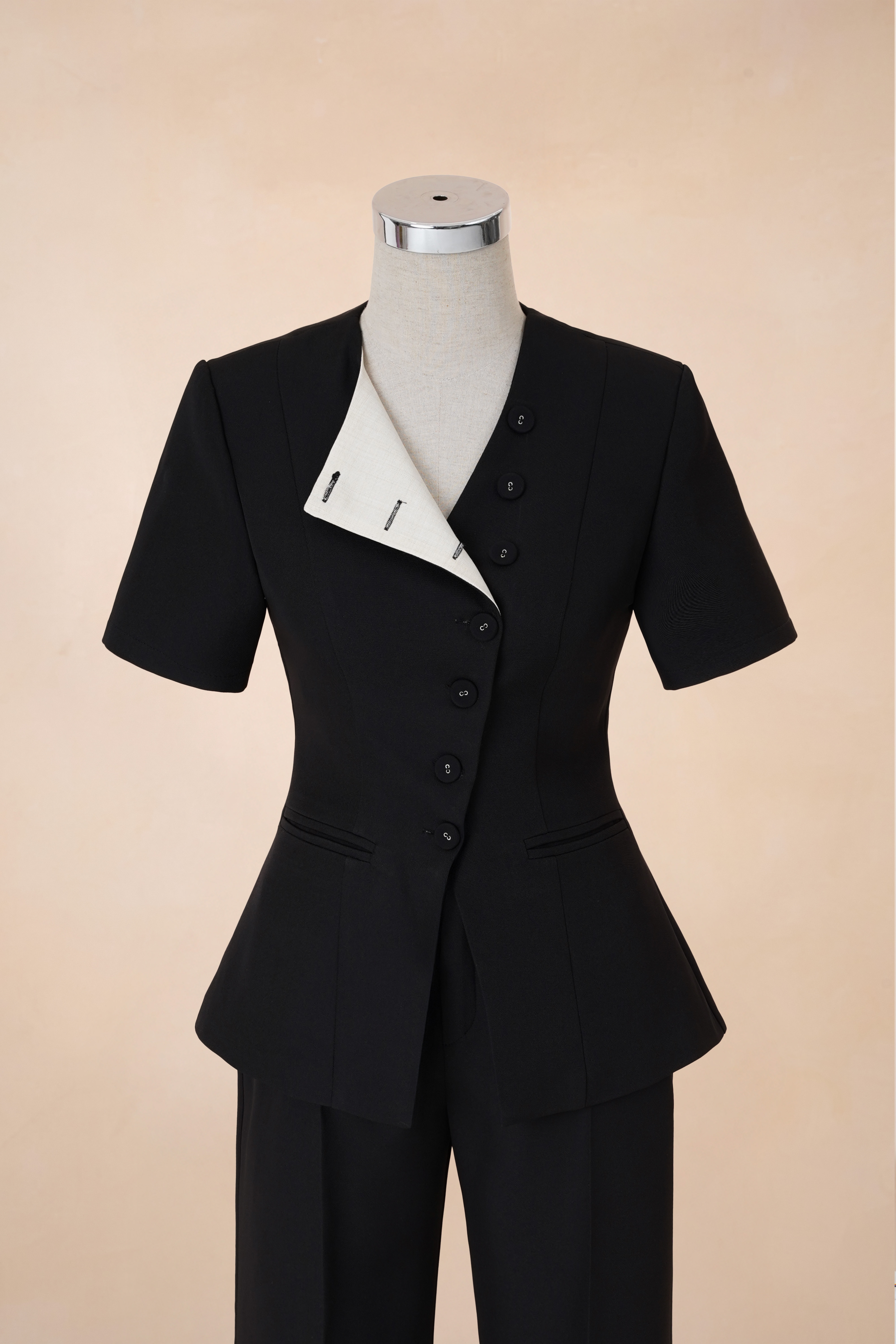 Áo PL Cúc Chéo Tay Cộc