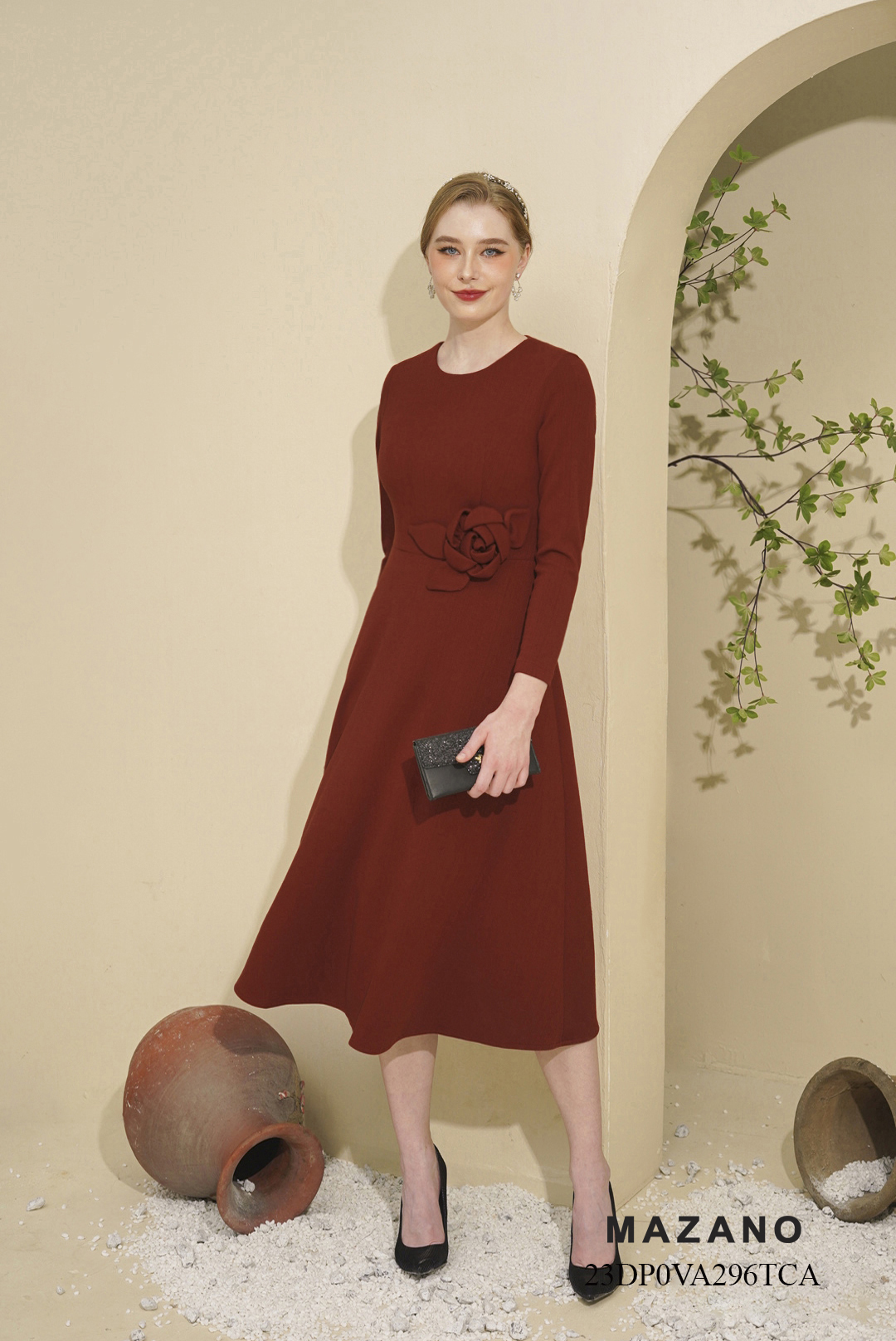 Đầm len đính hoa eo dự tiệc_thumbnail_0