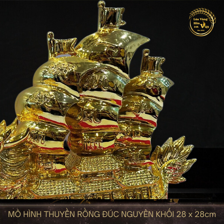 THUYỀN RỒNG ĐÚC NGUYÊN KHỐI 28x28cm_thumbnail_4
