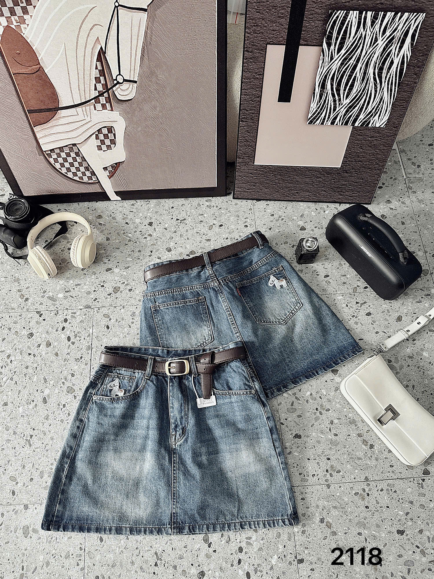 BIGSIZE - Chân váy jean QC thêu ngựa JV2118_thumbnail_7