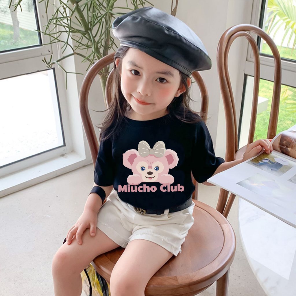 Áo thun cho bé gái cute form rộng AED1109 Miucho Kid tay ngắn cổ tròn style hàn quốc in mix_thumbnail_5