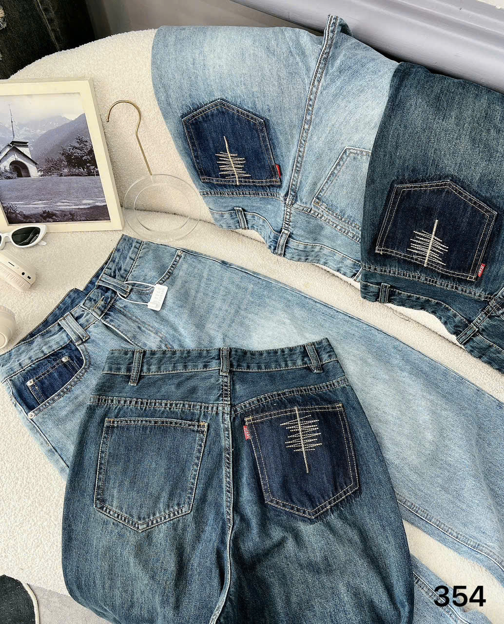 Quần suông jean thêu lưng cao kiểu QJ354 dành cho nàng béo mập từ 55-90kg_thumbnail_8