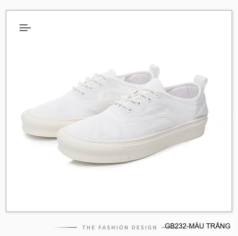 GB232 - Giày sneaker vải nam nữ đế bệt phong cách thường ngày, màu trơn chống thấm_thumbnail_14