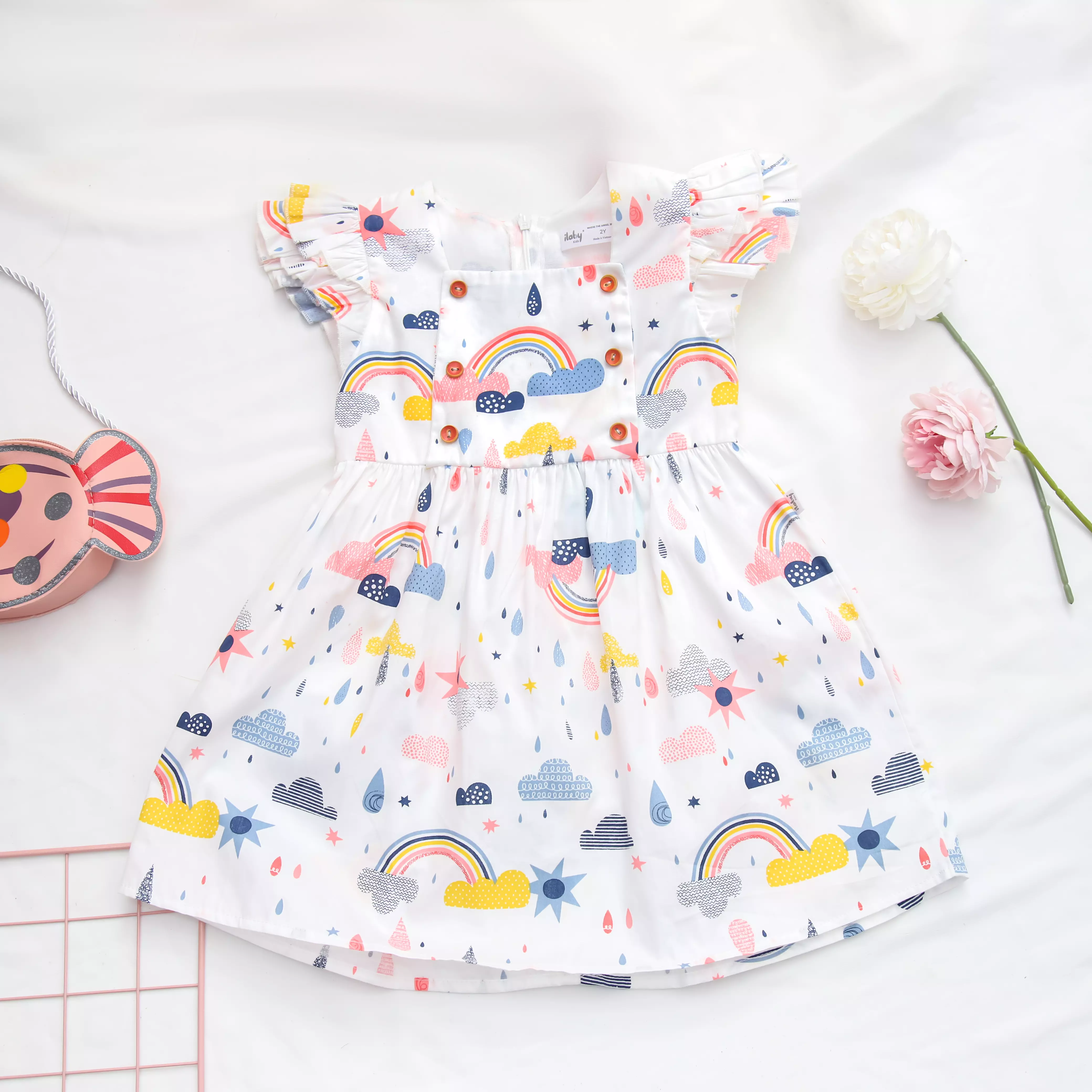 Váy họa tiết hai hàng cúc_thumbnail_2