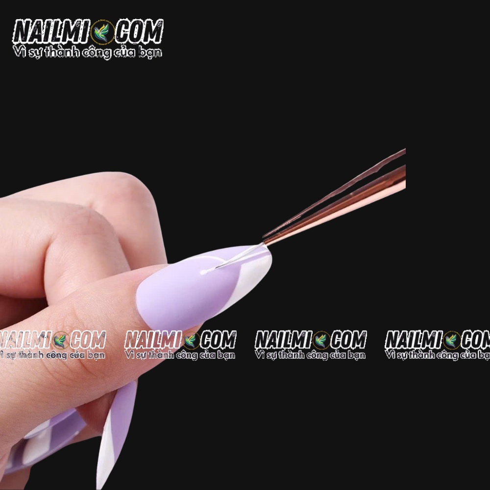 Cọ nét - cọ râu vẽ móng tay - 2 đầu 15&25mm - cán nhôm_thumbnail_1