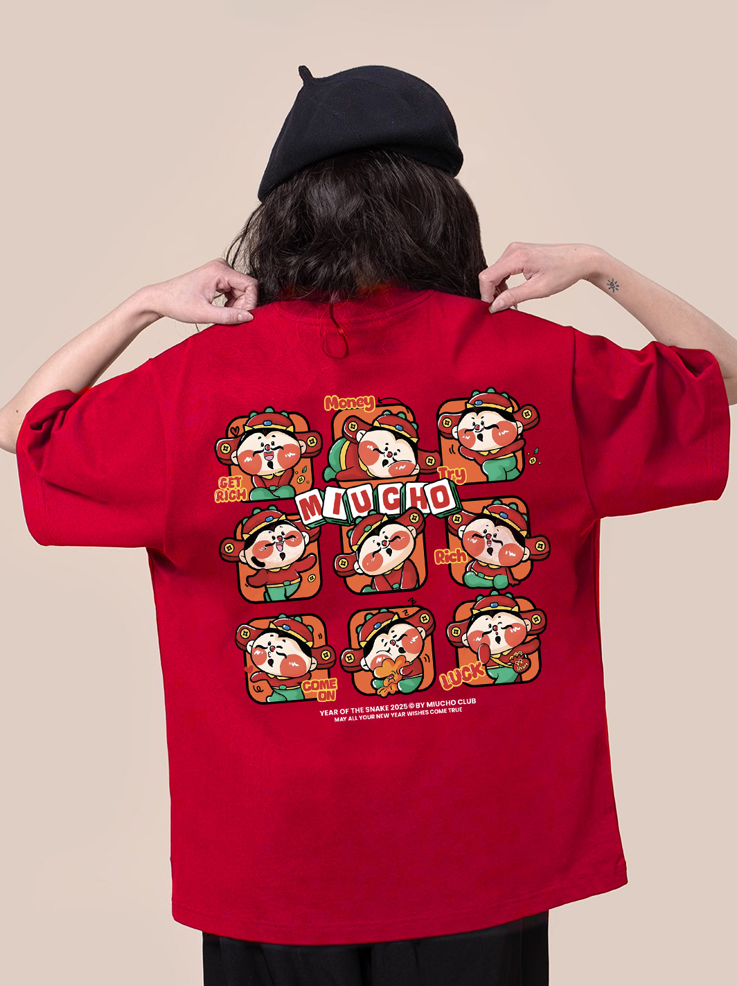 Áo thun tết form rộng cổ tròn chất vải cotton 4c co giãn thoáng mát ATD1743 Miucho in mix_thumbnail_6