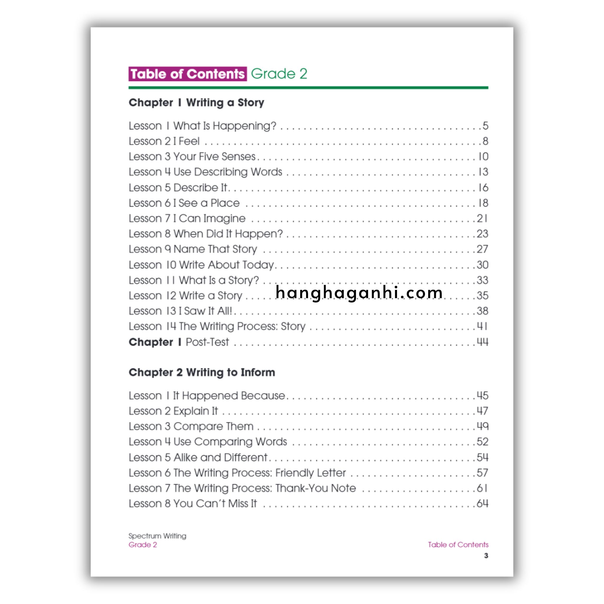 Sách Spectrum Writing Workbook Grade 2_thumbnail_1