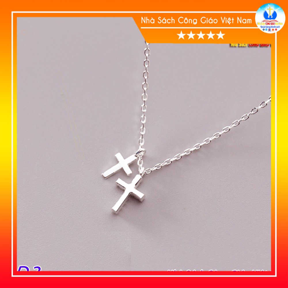 Dây chuyền Thánh Giá nữ D3 - Dây chuyền Công Giáo bạc 925  - Nhà Sách Công Giáo Việt Nam_thumbnail_0