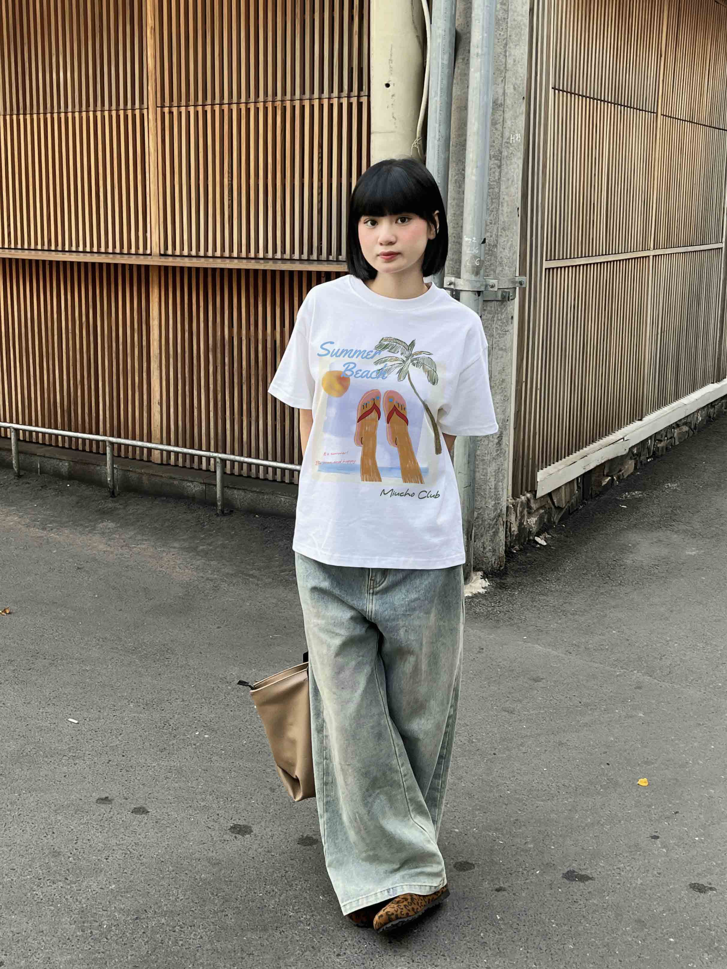 Áo thun boxy chill vibes 2104 Miucho cổ tròn vải cotton 2c 250gsm đứng form in mix_thumbnail_8