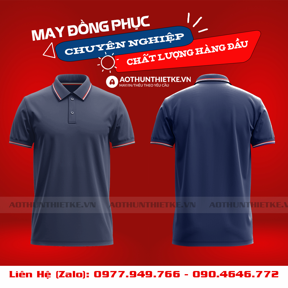 Áo Đồng Phục Polo 3 Sọc Xanh Navy_thumbnail_0