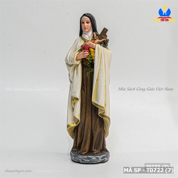 Tượng Thánh Teresa HĐGS 15cm vẽ tay Beconi_thumbnail_2