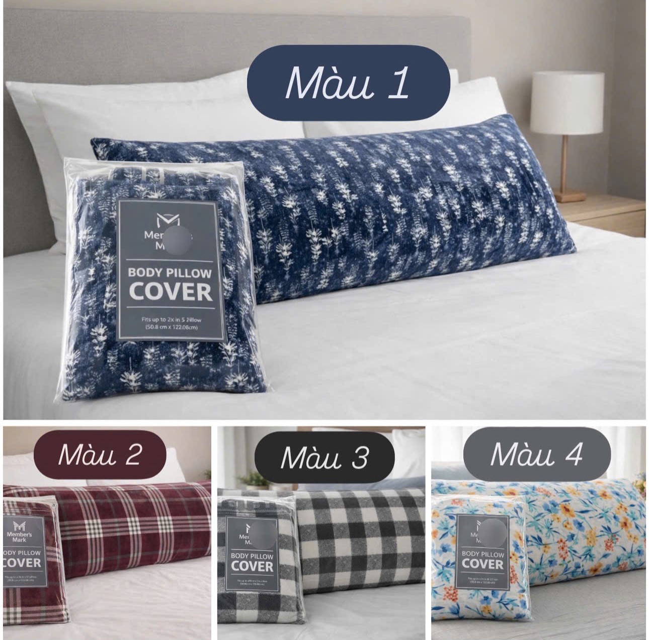 VỎ GỐI SƠ CUA MEMBER'S MARK  (50X132cm )