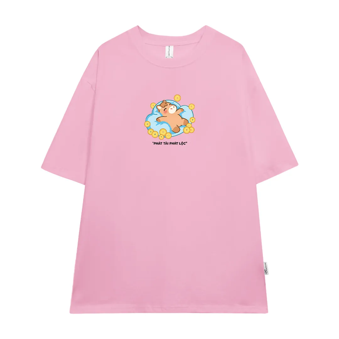 Áo thun form rộng unisex Miucho vải mềm mại tôn dáng thoáng mát Phát Tài Phát Lộc 2918_thumbnail_14