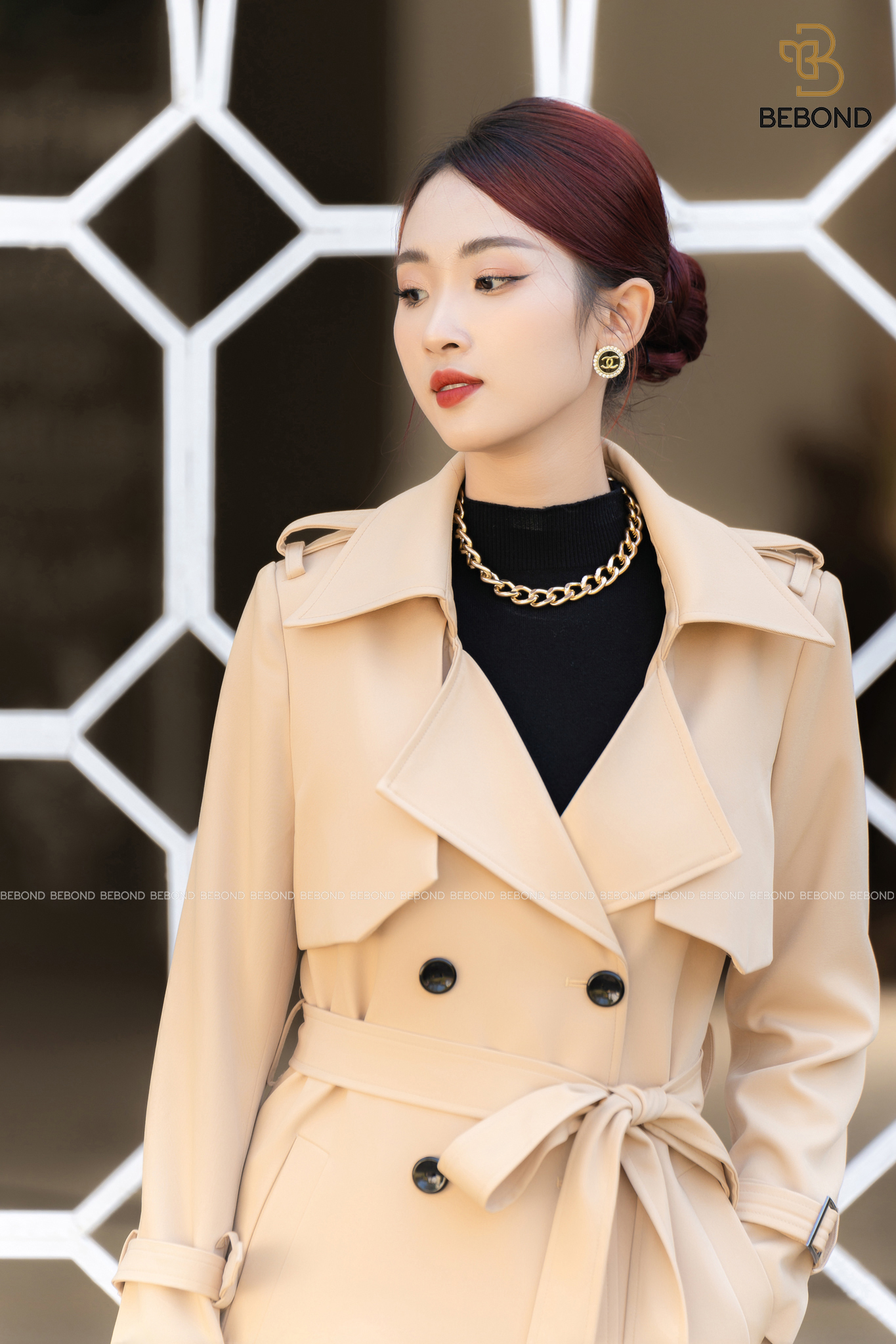 ÁO MANGTO DÁNG DÀI MÀU BE - Serena Dress_thumbnail_5