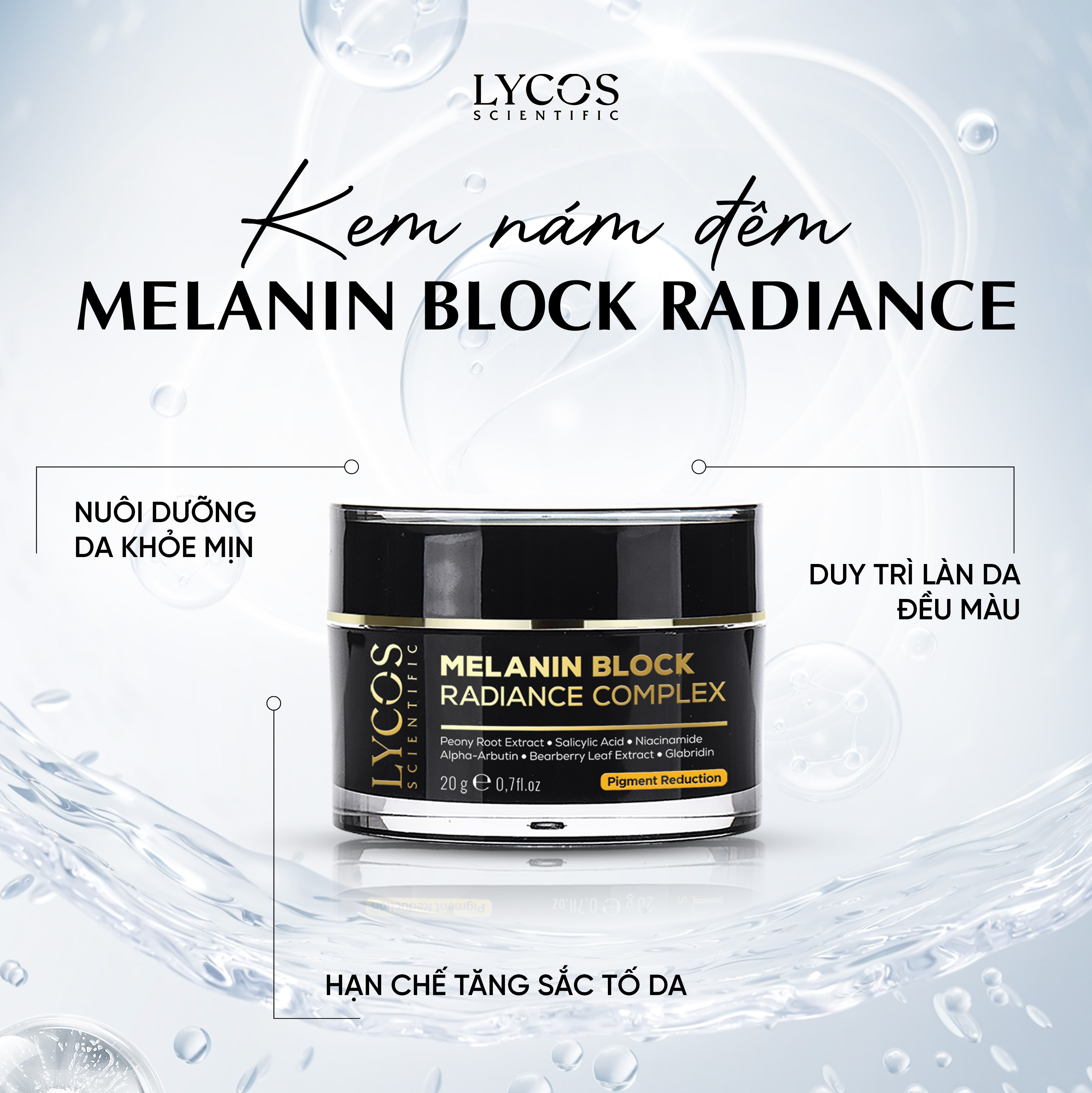 Kem Nám Đêm LYCOS Melanin Block Radiance Hỗ Trợ Mờ Nám, Tàn Nhang & Dưỡng Da Trắng Sáng 20g_thumbnail_10