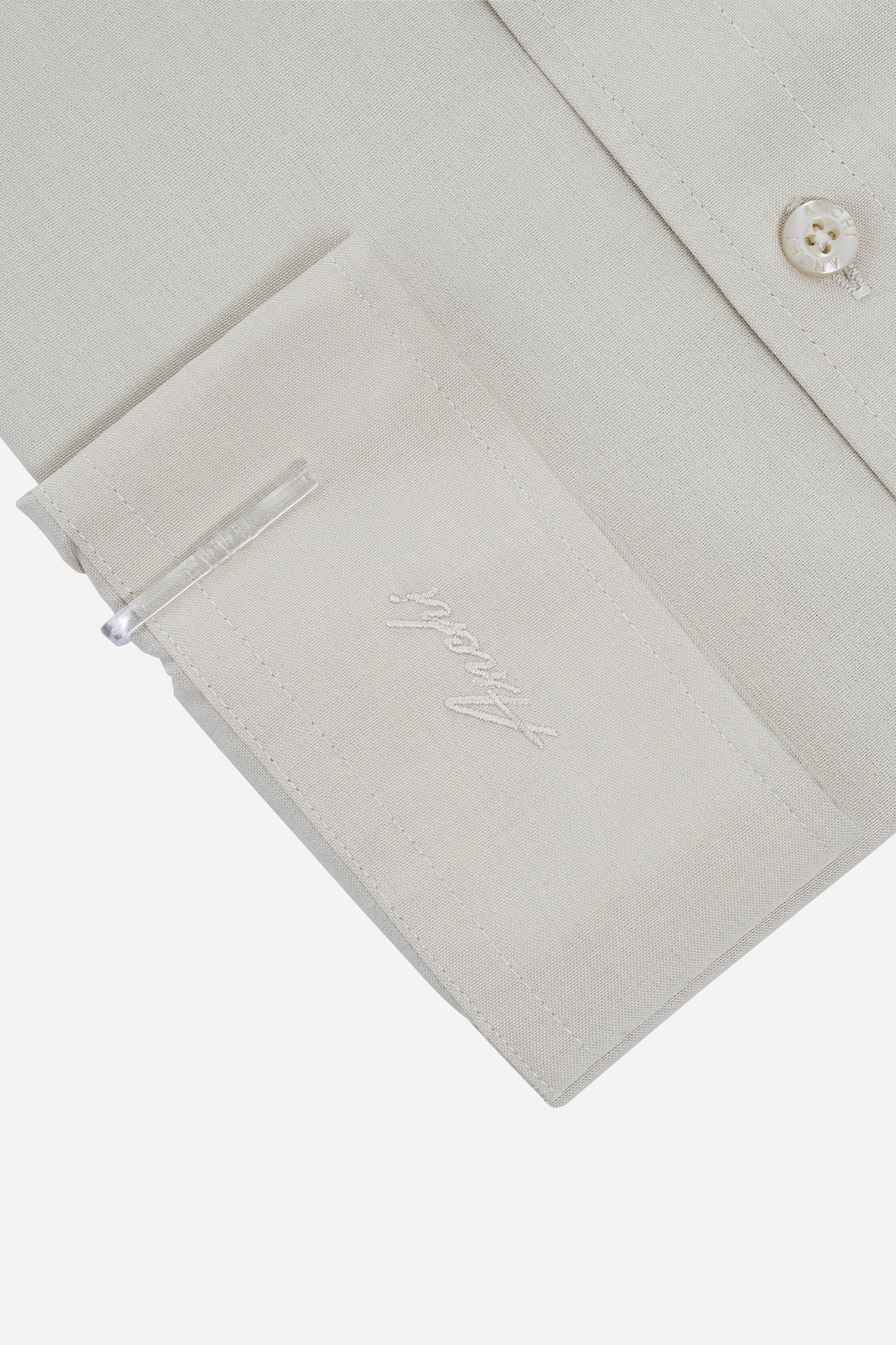 Sơ Mi Trơn Dài Tay Nam Trung Niên ANCHi Chất Liệu Cotton Nhập Khẩu Màu Trắng_thumbnail_22