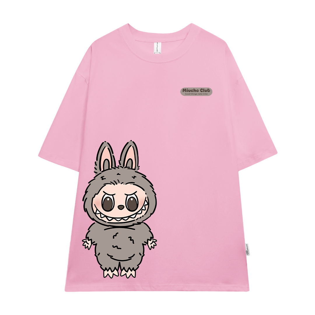 Áo thun labubu form rộng nhiều màu ATD1468 Miucho vải cotton cổ tròn in mix_thumbnail_20