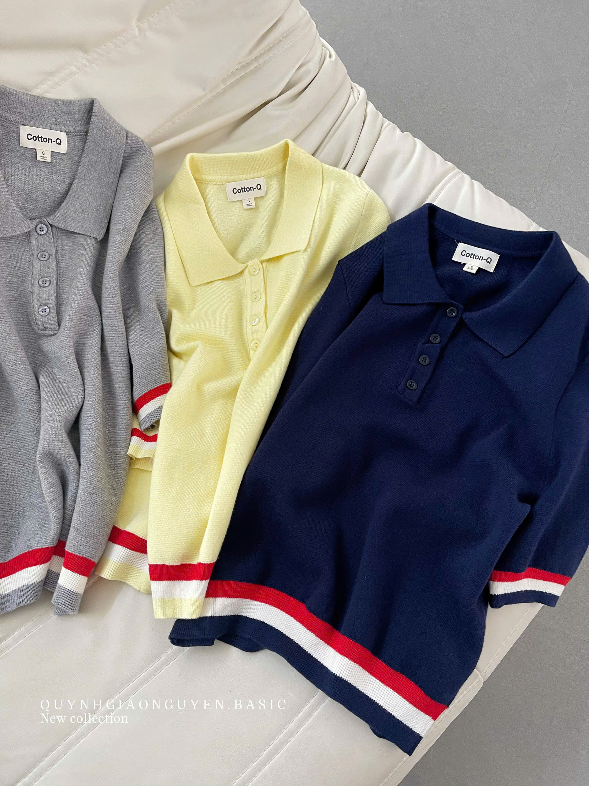 Áo dệt phối viền Cotton - Q ( XANH ĐEN )_thumbnail_7