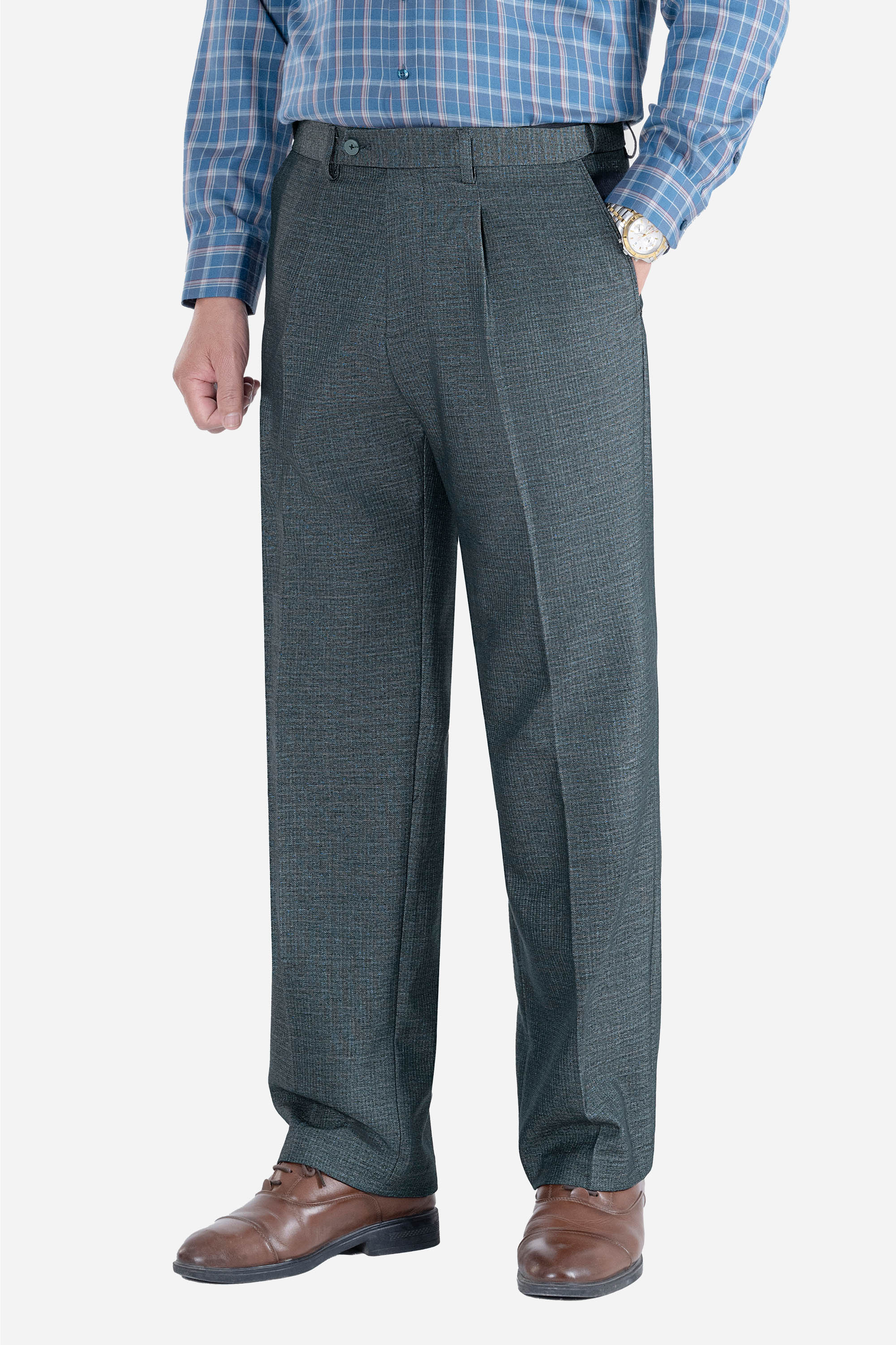 Quần Âu 1 Li Cạp Chun Ẩn Nam Trung Niên ANCHI Chất Liệu Cotton Viscose Cao Cấp Màu Đen_thumbnail_47