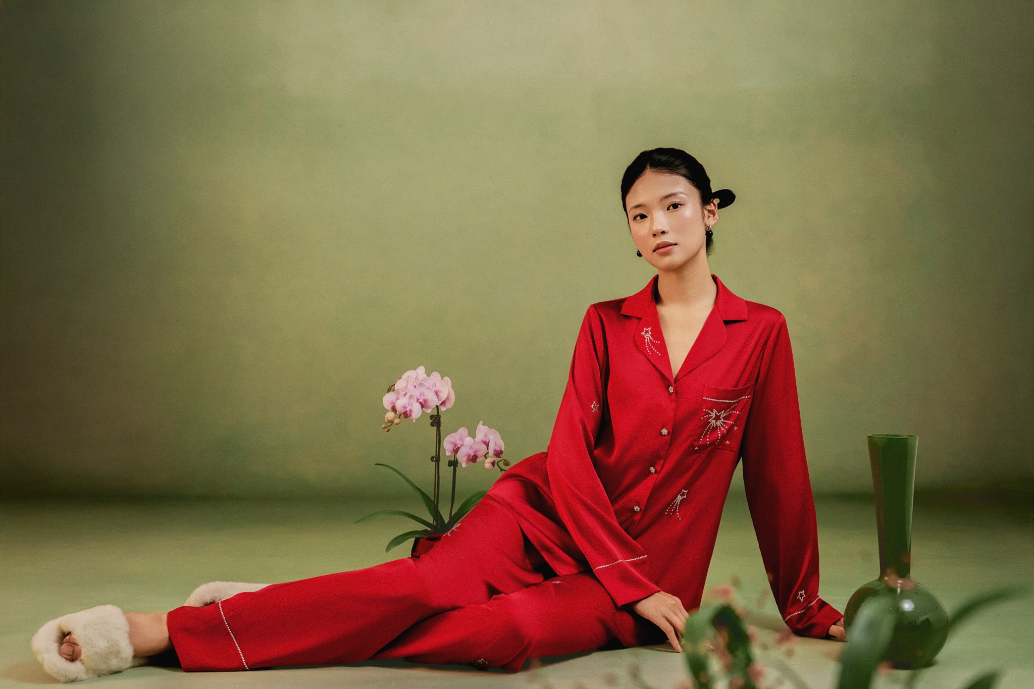 Bộ Lụa Áo Dài Tay, Quần Dài BN655_thumbnail_8