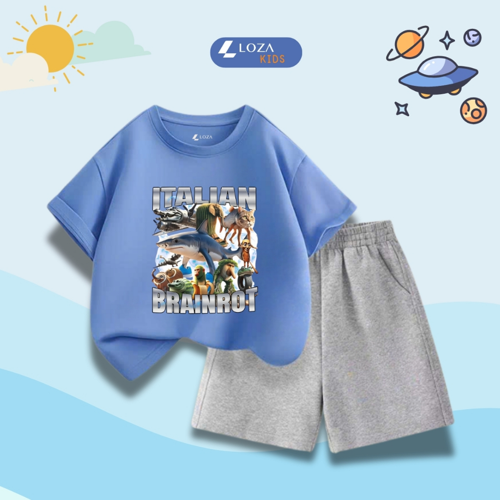 Bộ đồ bé trai in ITALIAN BRAINROT -  Loza Kids SB382_thumbnail_4