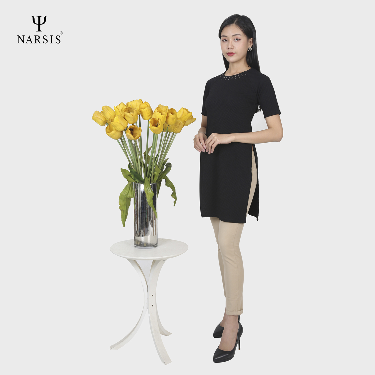 ÁO DÀI NỮ L7092 NARSIS CHẤT LIỆU THOÁNG MÁT, DỄ CHỊU, THOẢI MÁI CẢ NGÀY, DỄ VẬN ĐỘNG